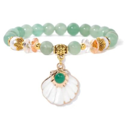 Bracelet aventurine coquillage femme