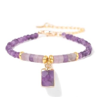 Bracelets en Amethyste naturelle veritable pour femme