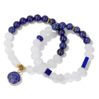 Ensemble de bracelets lapiz lazuli pour femme