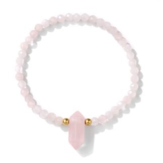 bracelet en pierres naturelles quartz rose