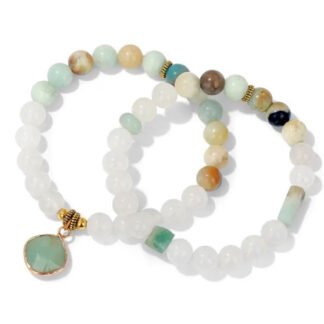 duo de bracelets pierres de naturelles amazonite